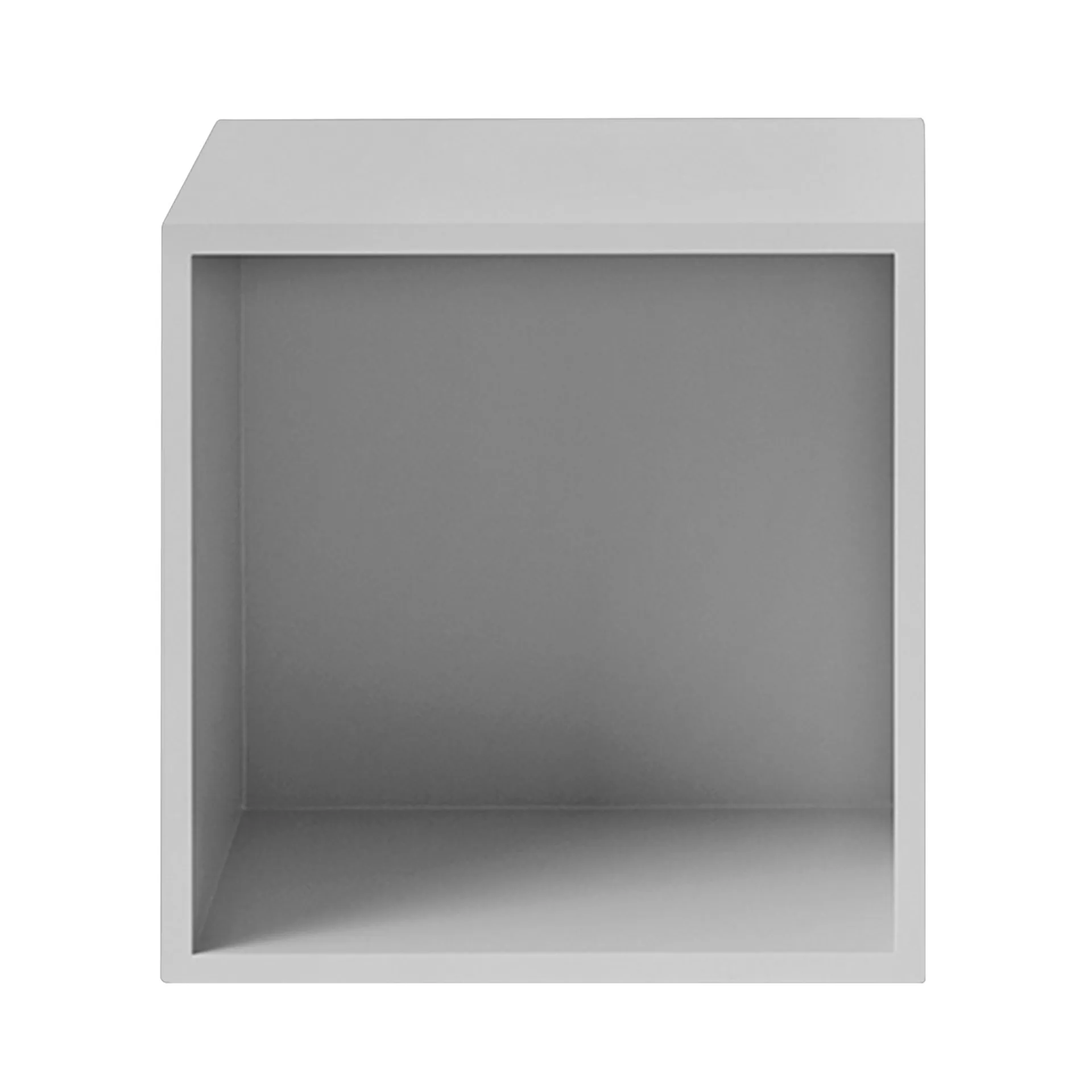Muuto Stacked 2.0 hyllyjärjestelmä taustalevyllä, medium vaaleanharmaa