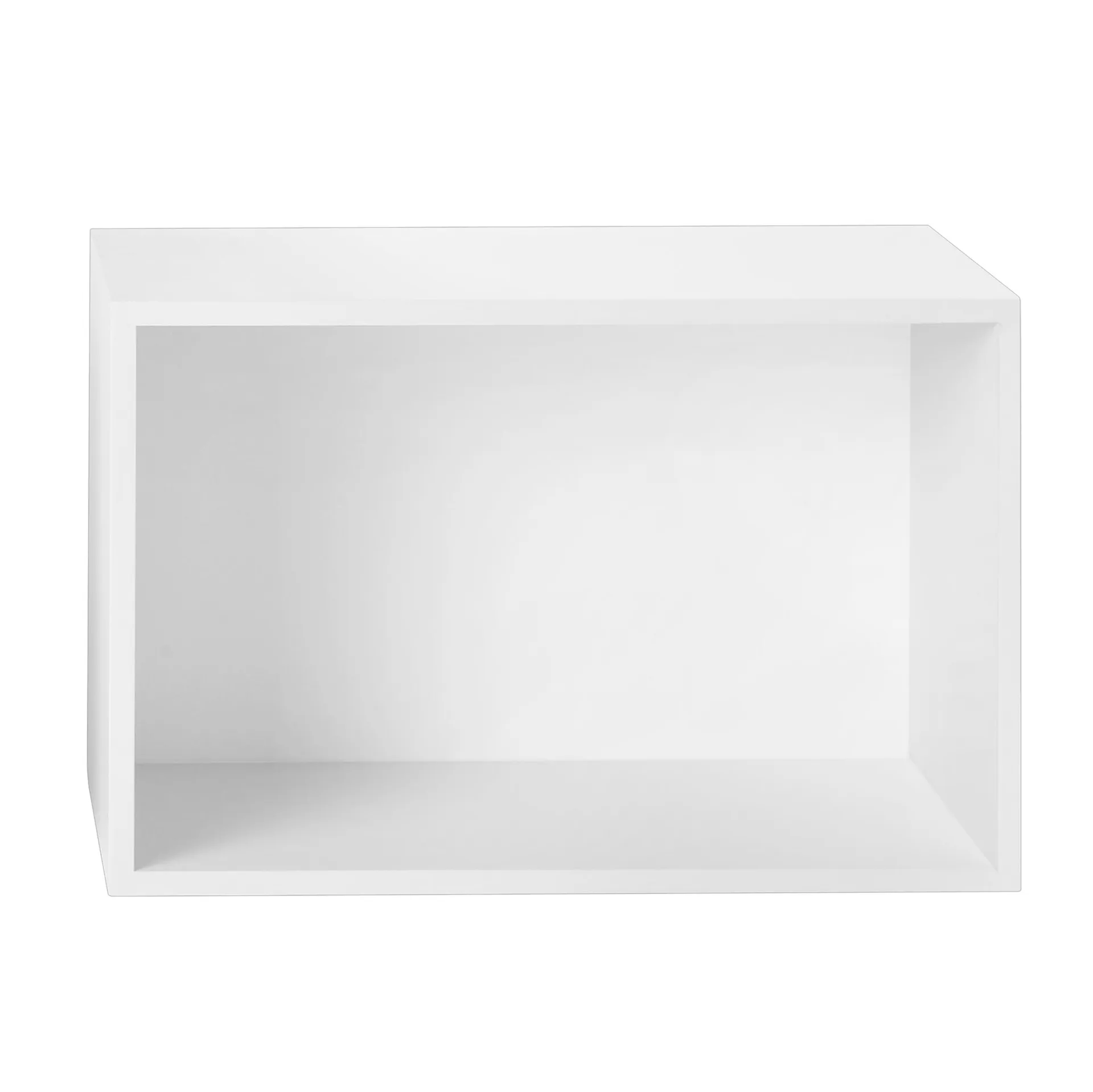 Muuto Stacked 2.0 hyllyjärjestelmä taustalevyllä, large valkoinen