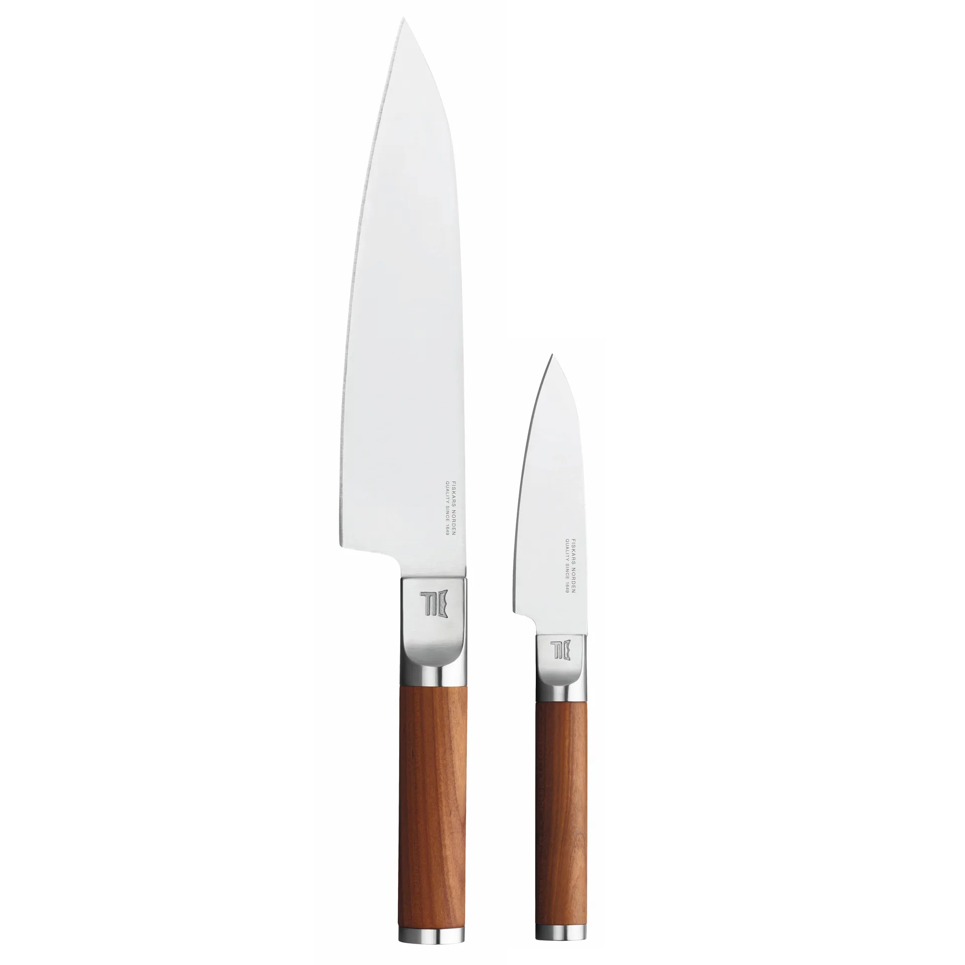 Fiskars Norden kokkiveitsi + vihannesveitsi veitsisetti 2 osaa Ruostumaton teräs-koivu