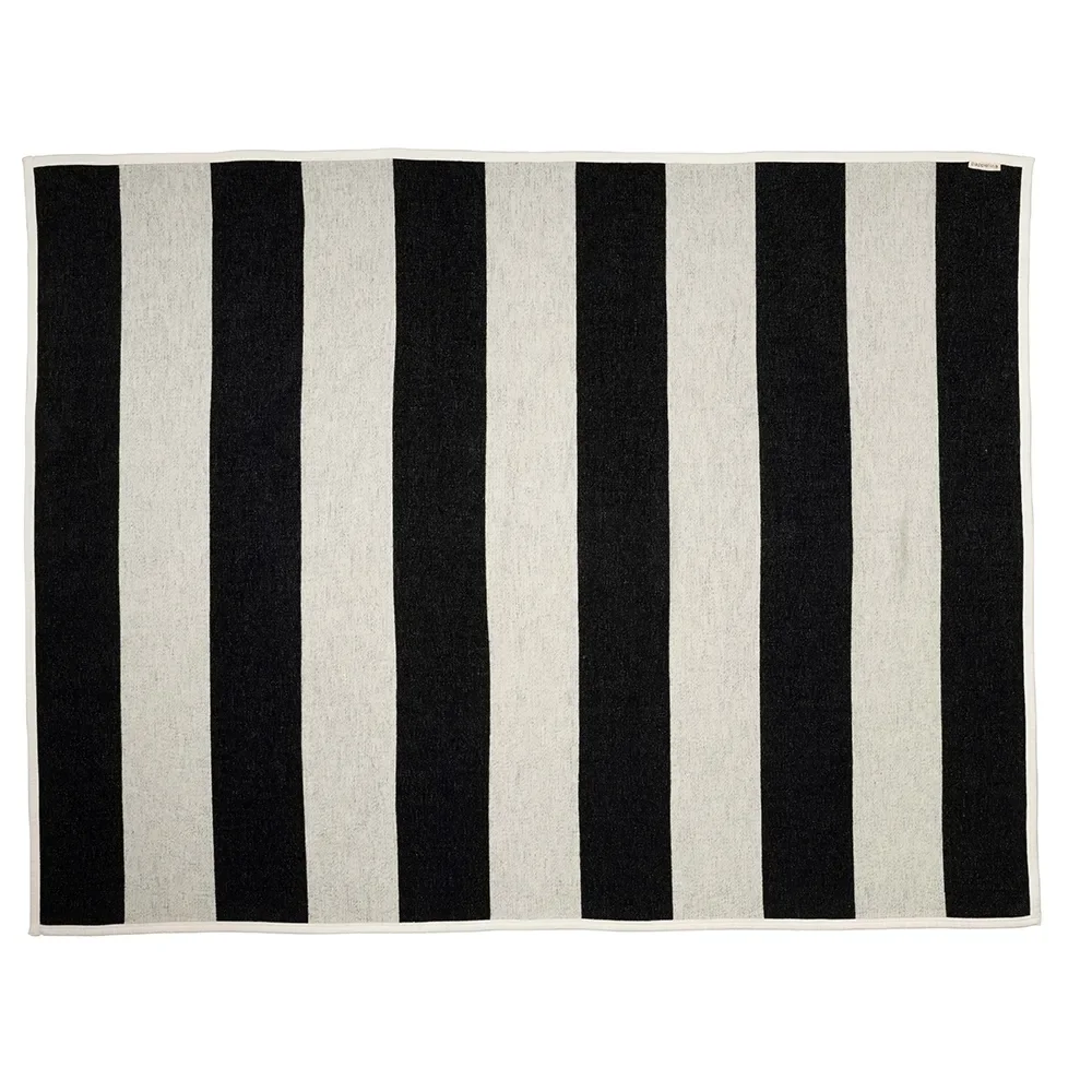 Pappelina, Bob ruudullinen Black/ Vanilla 140 x 180 cm