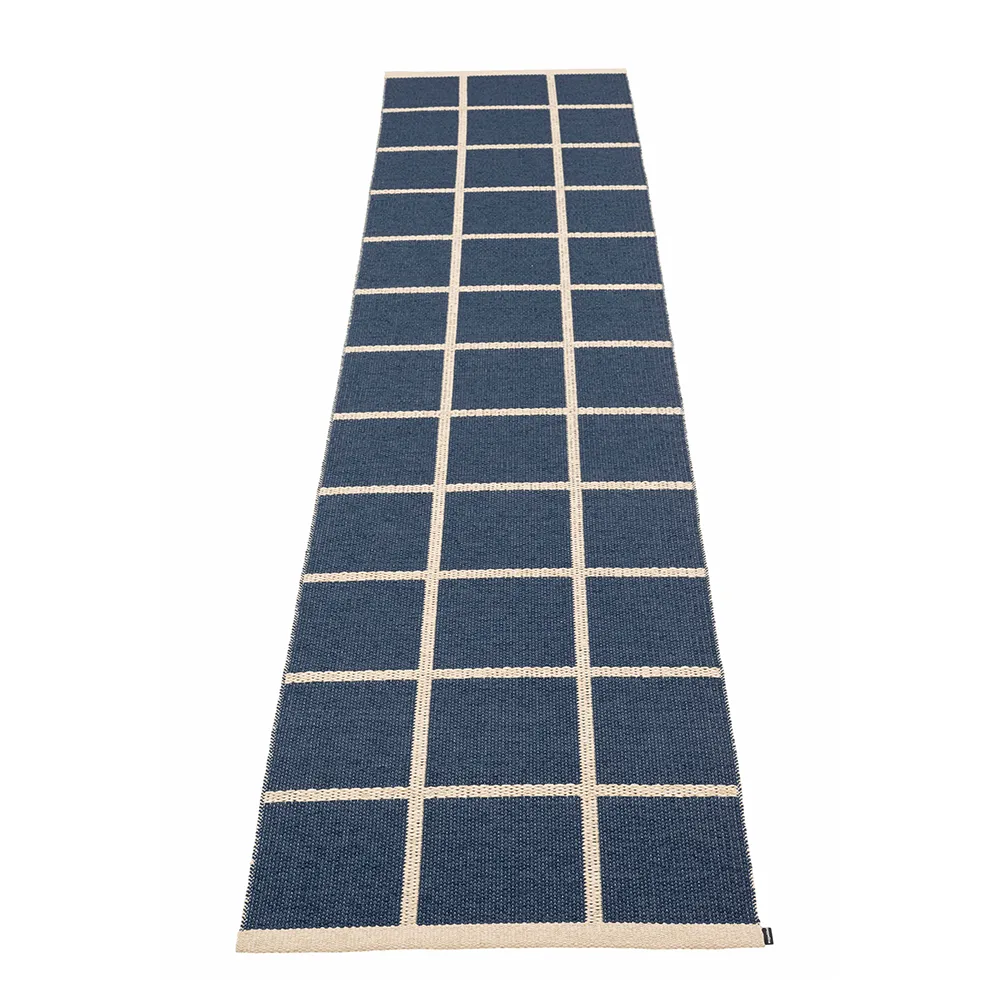 Pappelina, Kudottu Matto Criss Dark Blue 70x300 cm