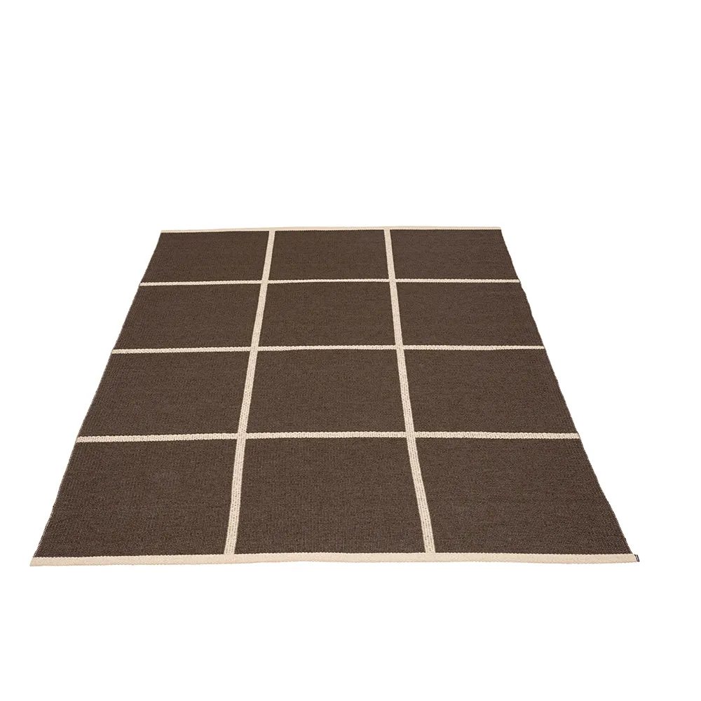Pappelina, Kudottu Matto Criss Dark Brown 180x260 cm
