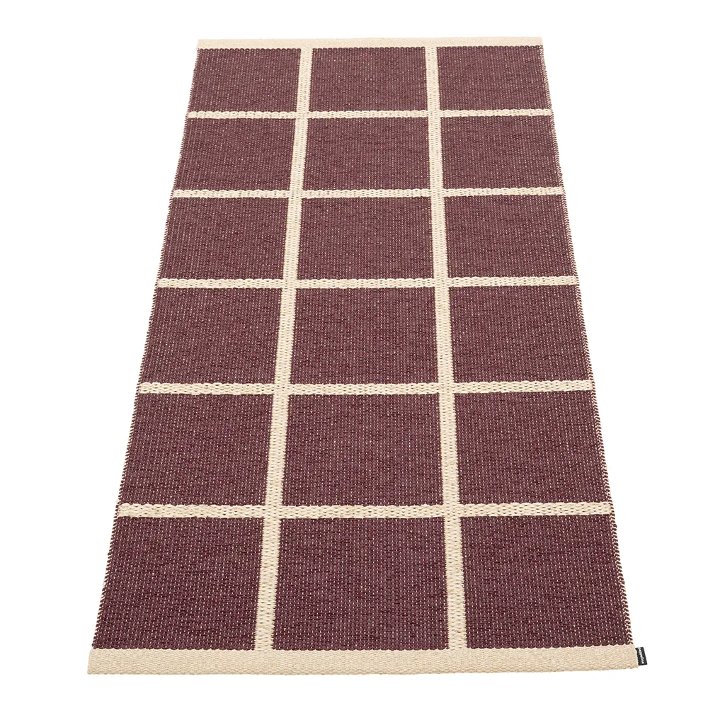 Pappelina, Kudottu Matto Criss Burgundy 70x150 cm