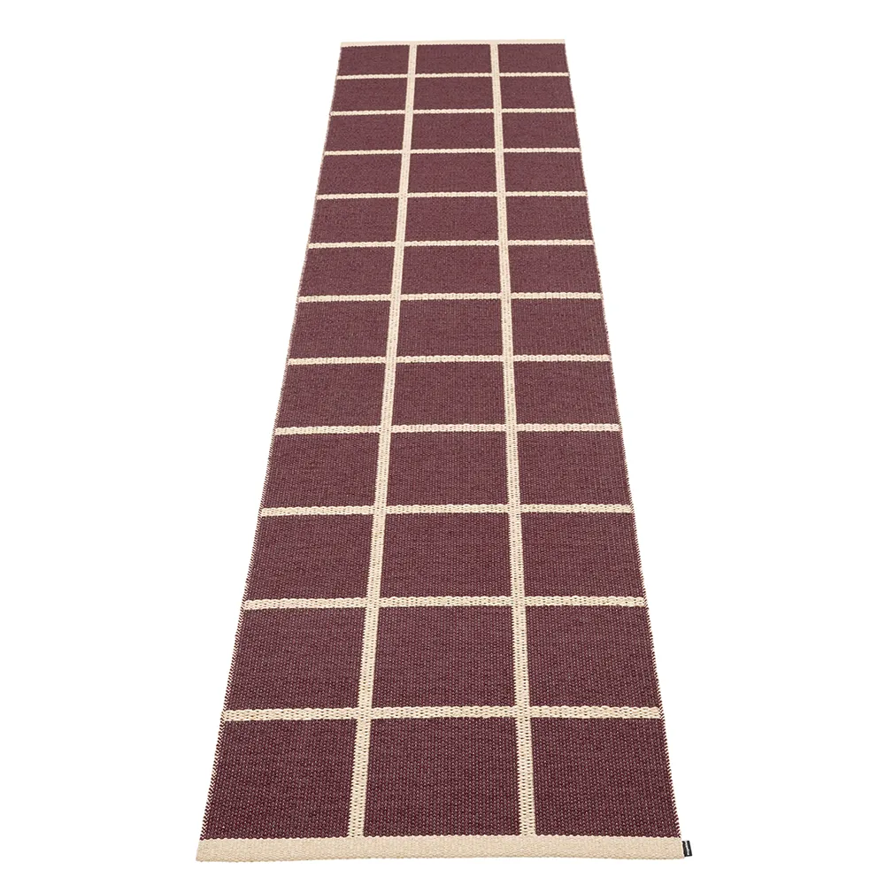 Pappelina, Kudottu Matto Criss Burgundy 70x300 cm