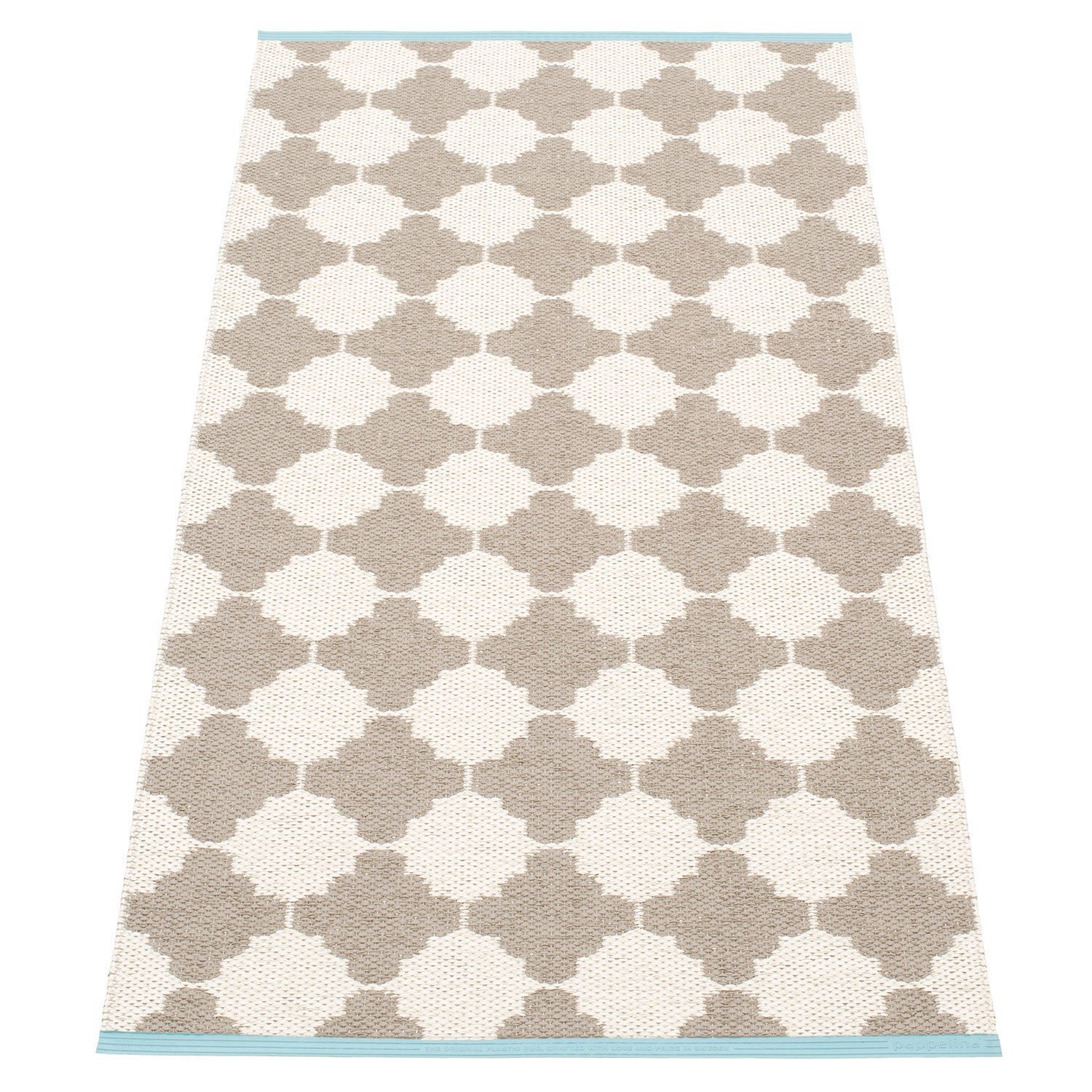 Pappelina, Marre matto 70x150 cm mud / vanilla turquoise stripe