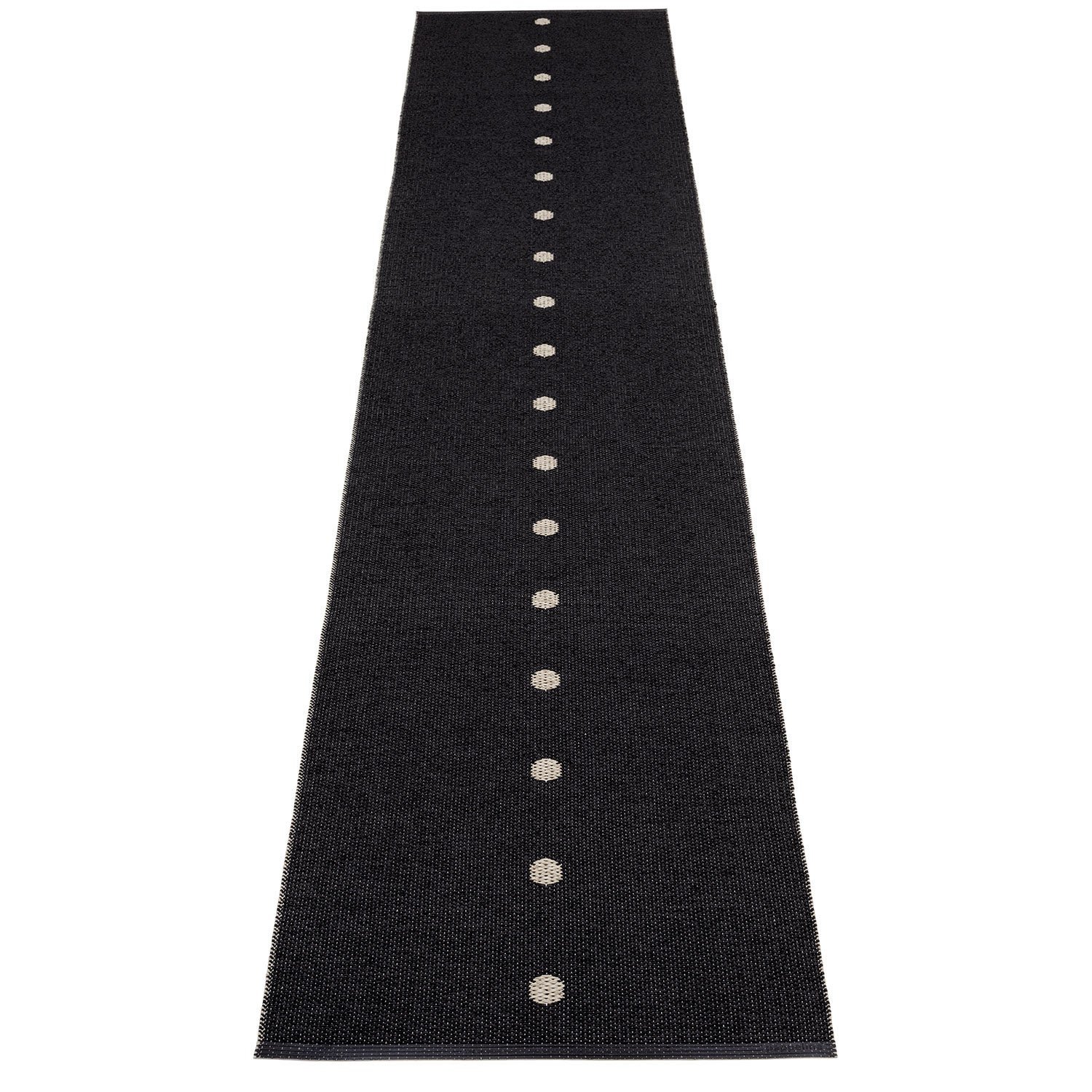 Pappelina, Peg matto 70x360 cm black / linen