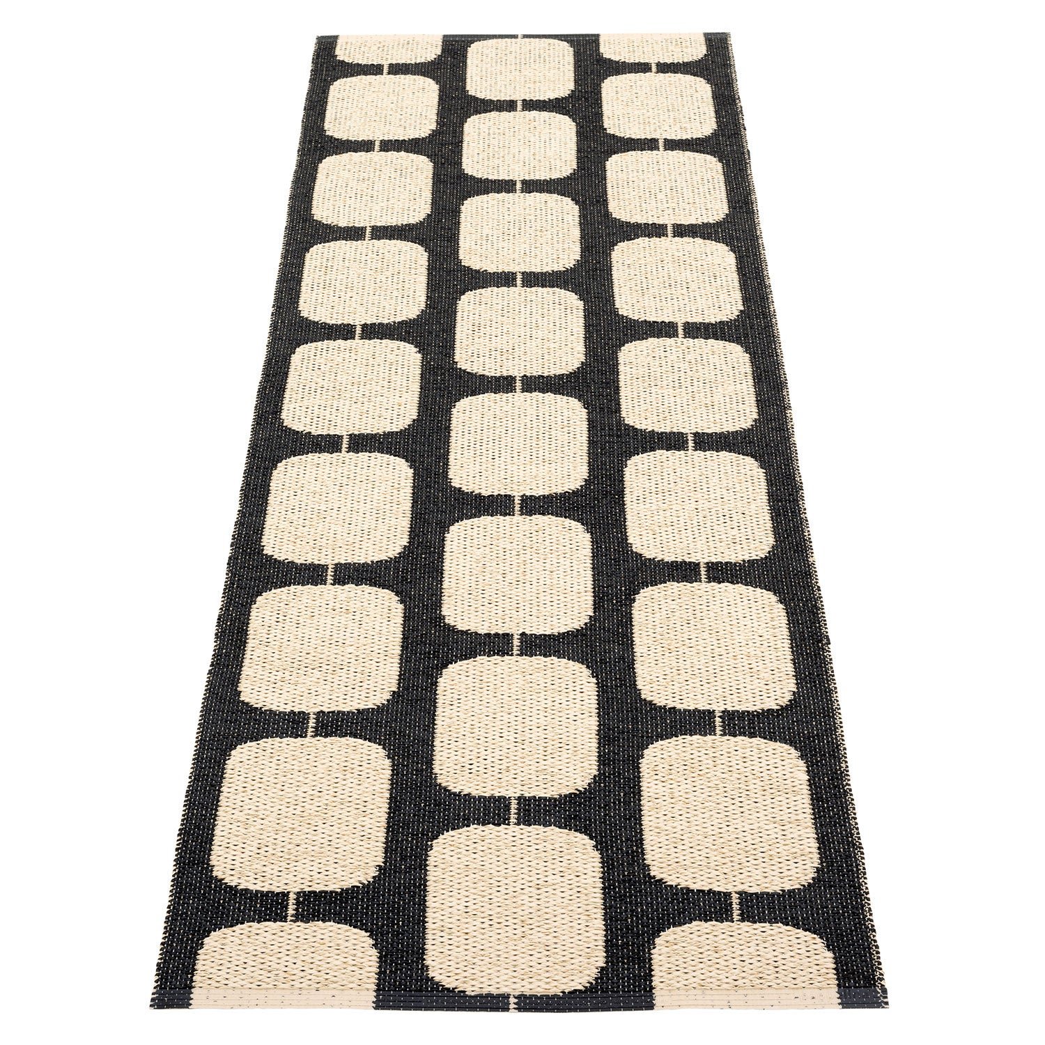 Pappelina, Sten matto 70x200 cm black / cream