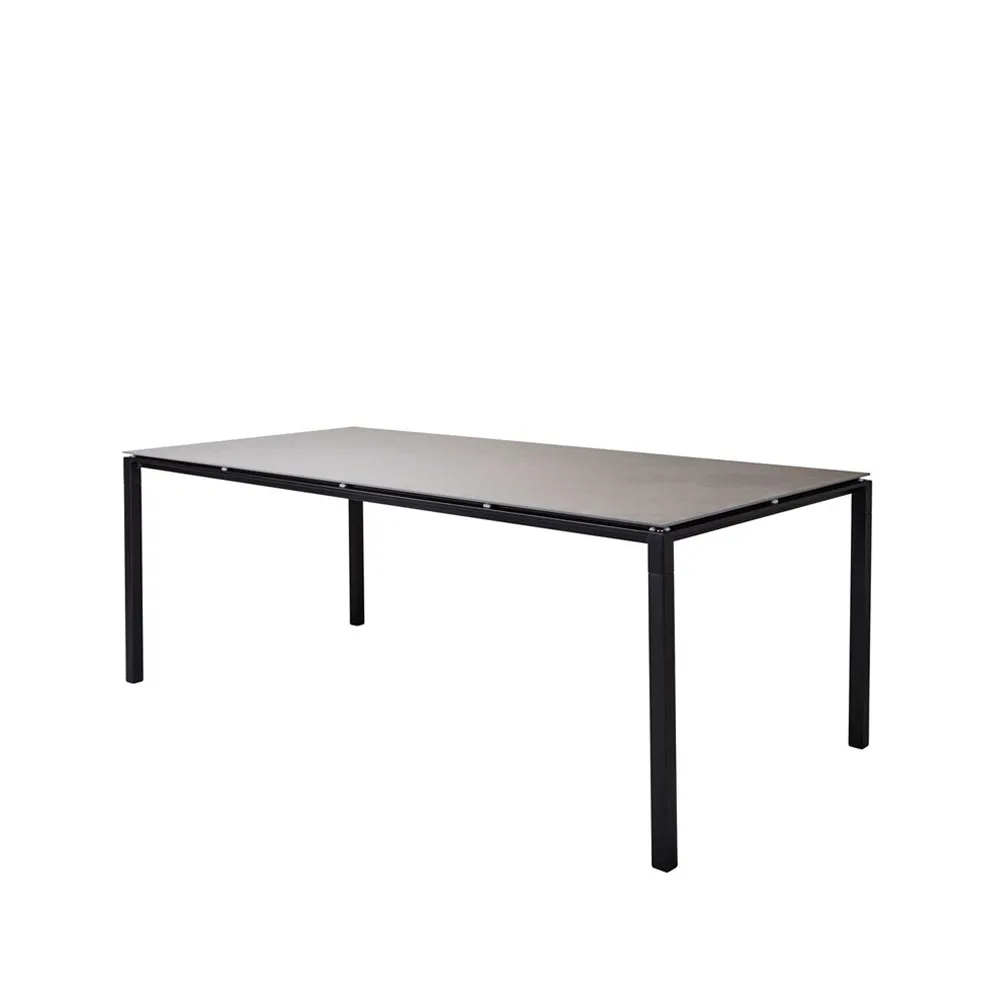 Cane-line Pure ruokapöytä Basalt grey-lava grey 200x100 cm