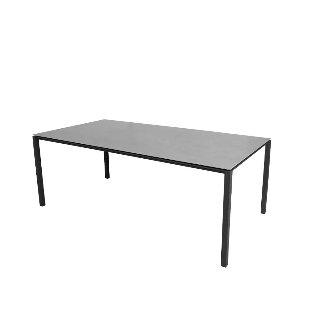 Cane-line Pure ruokapöytä Concrete grey-lava grey 200x100 cm