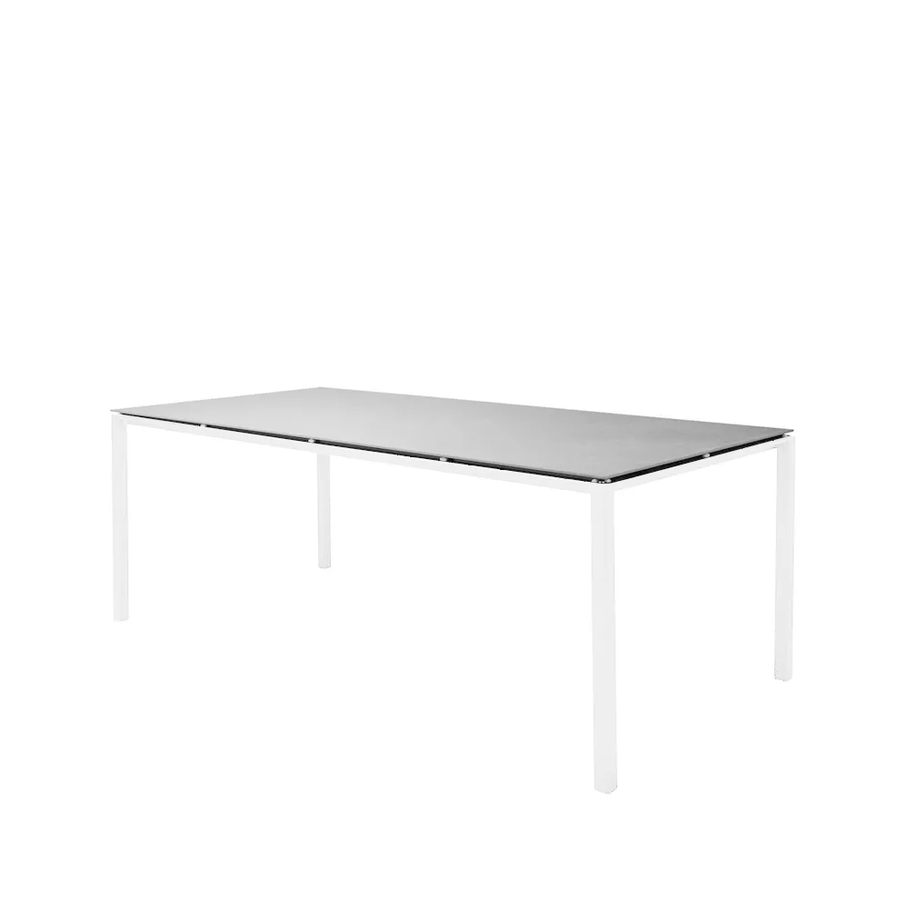 Cane-line Pure ruokapöytä Concrete harmaa-valkoinen 200x100 cm