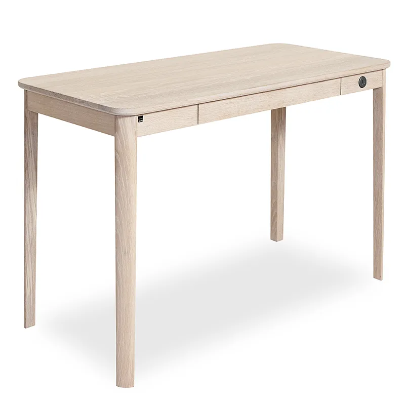 Skovby, Sm131 Työpöytä Tammi Massiivipuu Valkoilja 115X55X74Cm