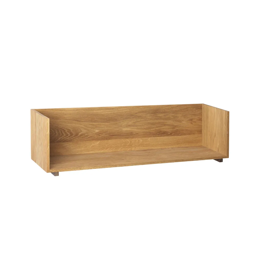 Kristina Dam Studio Stack seinähylly Oak, kannattimet tummaksi öljyttyä saksanpähkinää