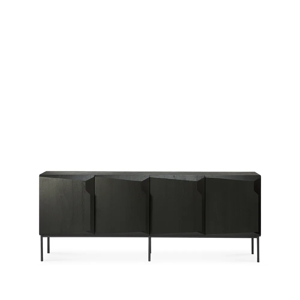 Ethnicraft Stairs sideboard 4 ovea Mustaksi petsattu tammi 200 x 80 x 46 cm