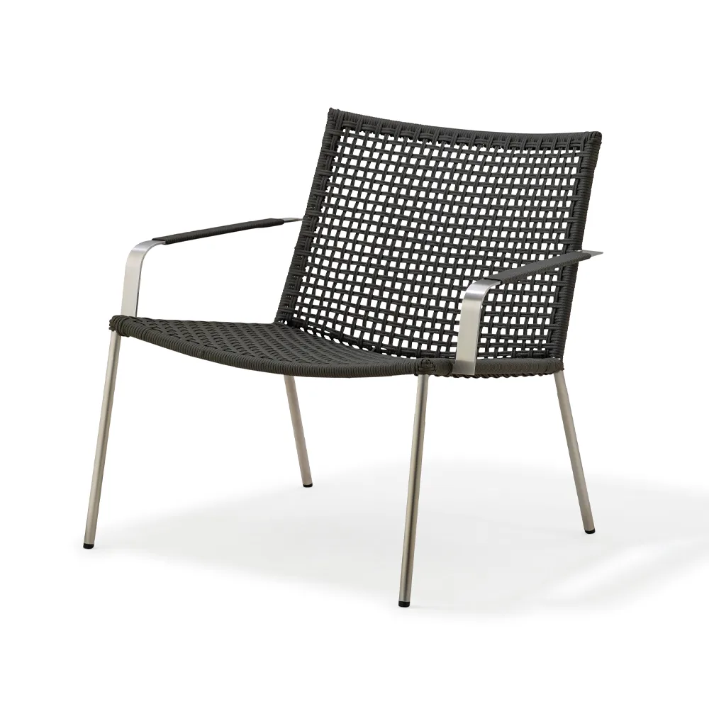Cane-line Straw lounge-nojatuoli Antrasiitti
