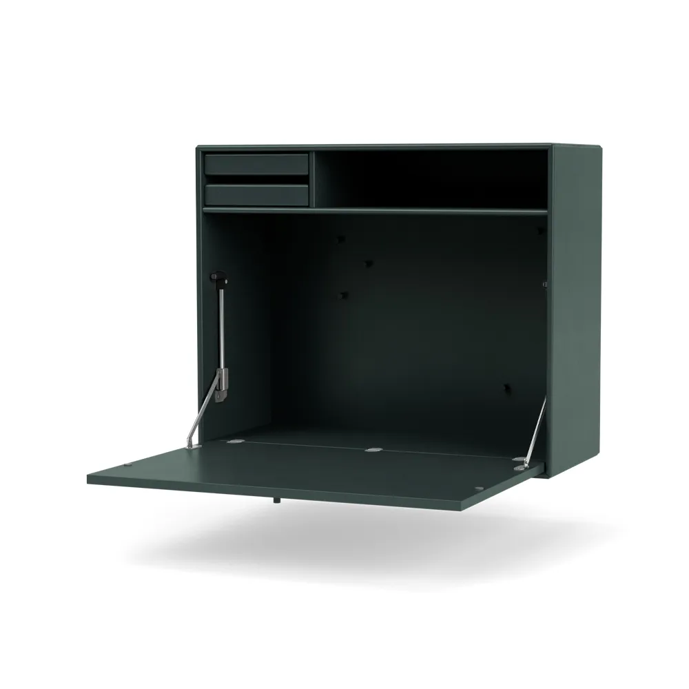 Montana STUDIO seinälle ripustettava kirjoituspöytä Black jade 163