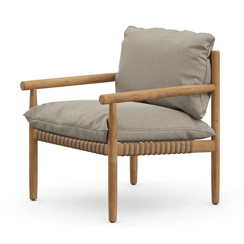 Dedon, TIBBO lounge-tuoli BQ9 teak 0205 vulcano matte 0122