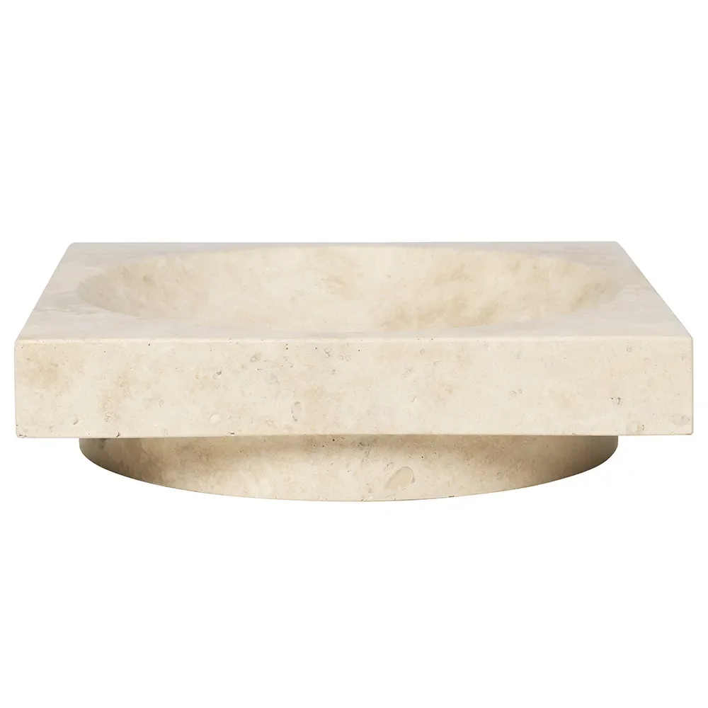Ferm Living, Hew Low Centrepiece - Travertine