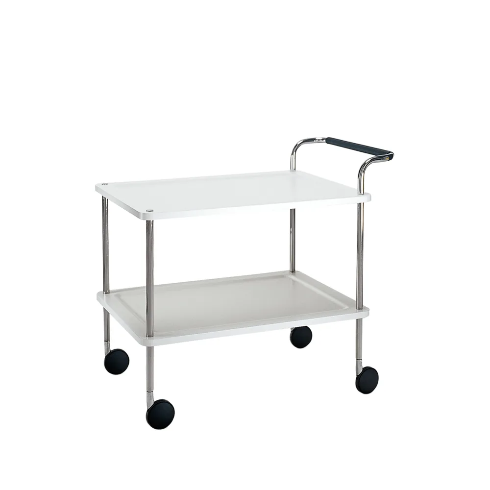SMD Design Trolley Square -tarjoiluvaunu Valkoinen, kromirunko